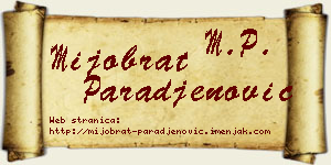 Mijobrat Parađenović vizit kartica
